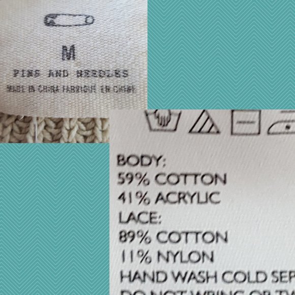 Pins & Needles Beige Oversized Sweater w/ Lace Trim - Picture 5 of 5